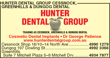 Hunter Dental Group Cessnock, Greenhills & Dungog Dental - Dentists Newcastle 2